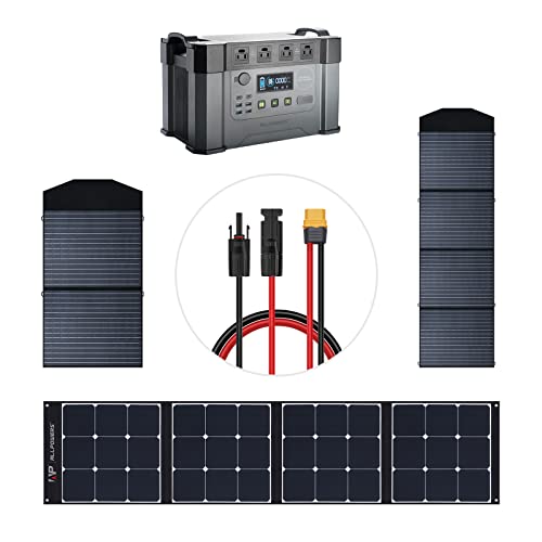 ALLPOWERS MC-4 Female and Male Connector to XT60 Adapter Cable, Compatible with All MC-4 Output Solar Panels and ECO River/Delta Solar Generators (XT60 Input)