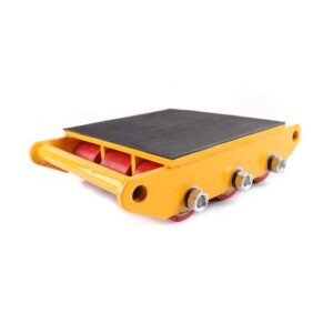 Heavy Duty Machine Dolly Skate Machinery Roller Mover,with 9 Rollers,15T 33000lb Industrial Machinery Mover,360 Degree Rotation,Yellow