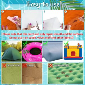 6 Ft Inflatable Patch Repair Kit Waterproof, Pool Repair Patch, 3.5”X12”X 6Pcs Outdoor Repair Patch for Inflatable Pool, Bounce House, Raincoat, Umbrella, Swimming Ring, Large, Clear, Heavy Duty TPU