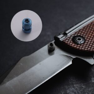 SAVITA 3 Sets Thumb Studs, Titanium Screws Replacement Thumb Studs Pocket Blade Screws for Benchmade 535 Bugout (3 Colors)