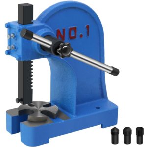 pnbo 1 ton manual arbor press,heavy duty cast iron desktop punch press machine, for riveting punching holes