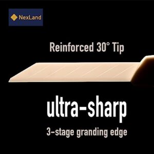 9mm 30 Degree Ultra-Sharp Ceramic Blade Snap-Off Replacement 3pcs white pcs