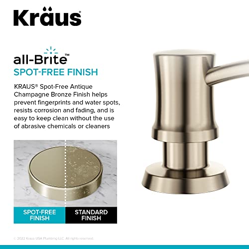 KRAUS Kitchen Soap and Lotion Dispenser in Spot Free Antique Champagne Bronze, KSD-54SFACB