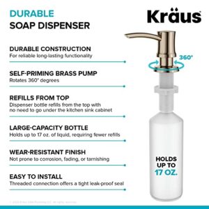 KRAUS Kitchen Soap and Lotion Dispenser in Spot Free Antique Champagne Bronze, KSD-54SFACB