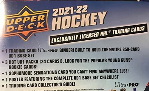 2021 2022 Upper Deck Hockey Series One STARTER KIT Album and Pages with an EXCLUSIVE Sophomore Sensations Card