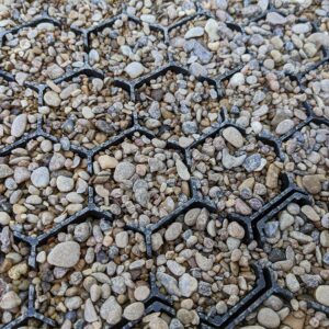 Vodaland Permeable Pavers - HexPave Grass & Gravel Permeable Paver System - 100% Recycled PPE Plastic Pavers, Handles 27,000 lbs, 1" Depth, 65 s.f / 22 Units