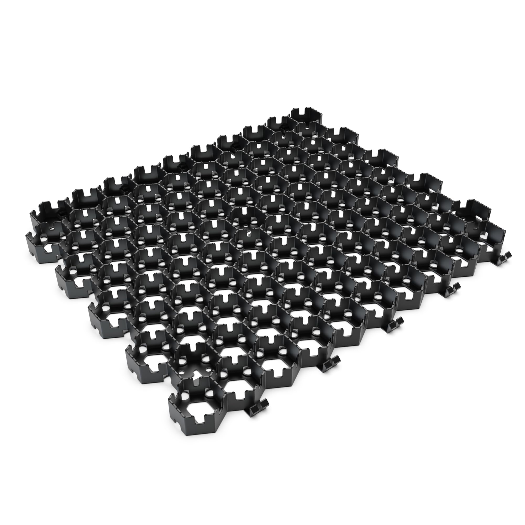 Vodaland Permeable Pavers - HexPave Grass & Gravel Permeable Paver System - 100% Recycled PPE Plastic Pavers, Handles 27,000 lbs, 1" Depth, 65 s.f / 22 Units