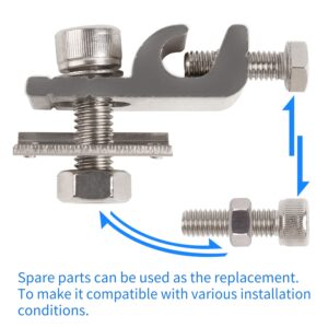 EVARSOL Solar Grounding Lugs Nickel-plated Lay-in Lugs Ground Wire Clamps for Copper Earth Wire 16-4AWG Fast Install on RV/Boat/Roof Solar Array