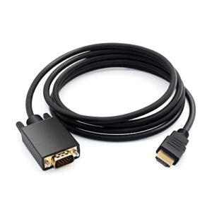 sorthol hdmi to vga cable, 1080p hdmi male to vga male m/m video converter cord vga adapter support convert signal from hdmi input laptop pc hdtv to vga output monitors projector
