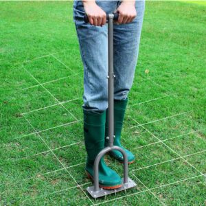 Walensee Lawn Aerator Spike Metal Manual Dethatching Soil Aerating Lawn with 15 Iron Spikes, Pre-Assembled Grass Aerator Tools for Yard, Lawn Aeration, Garden Tool, Revives Lawn Health, Patented