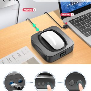 Meatanty Mouse Mover Undetectable, Super-Silent Mouse Jiggler Device Move Randomly, Automatic Wiggler Shaker Giggler, Adjustable Interval Timer, Keep Computer Laptop Active for Office Home Remote Work