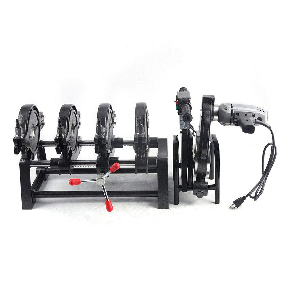 TFCFL Pipe Welder, Manual Tube Butt Fusion Welding Machine 4 Clamps for PE PP PB PVDF HDPE PVC 2.48"-6.30" (63-160mm)