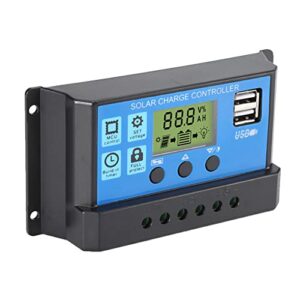 30a solar charge controller,12v/ 24v solar panel charge controller,timer setting pwm auto parameter,intelligent regulator with 5v dual usb port display adjustable parameter lcd display