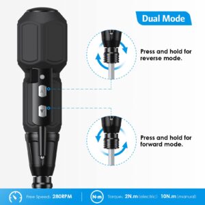 AMIR Electric Screwdriver Cordless, Rechargeable Power Screwdrivers Set, Portable Automatic Home Repair Tool Kit with LED Lights and USB Cable