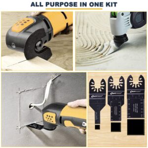 Oscillating Tool Blades, 149-Piece Craftforce Oscillating Saw Blades Universal Multitool Blades Accessories Kit, Fit Dewalt Dremel Milwaukee Ryobi Makita Ridgid Porter Cable Craftsman Rockwell Fein