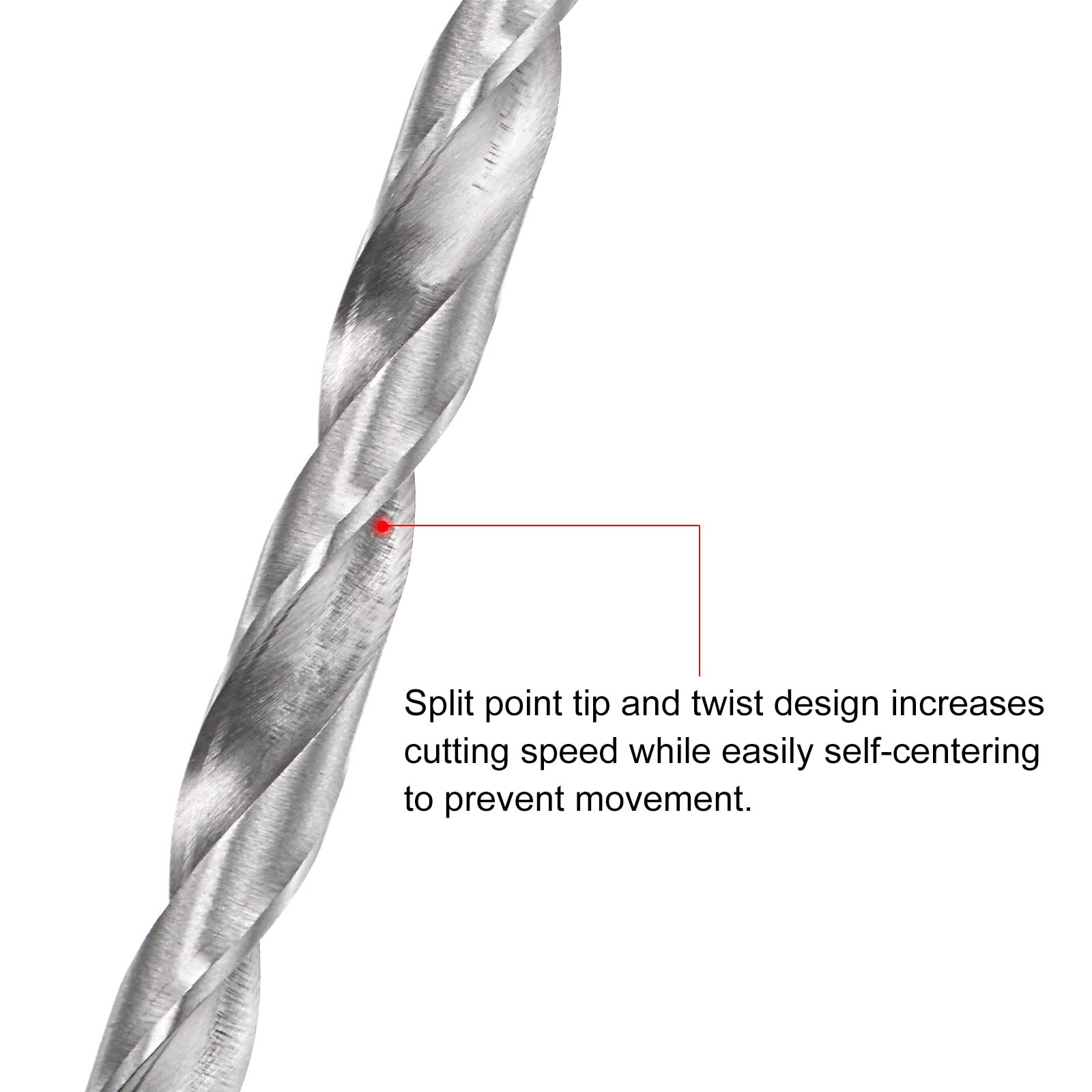 uxcell 7mm Twist Drill Bits, High-Speed Steel Straight Shank Extra Long Drill Bit 300mm Length for Wood Plastic Aluminum