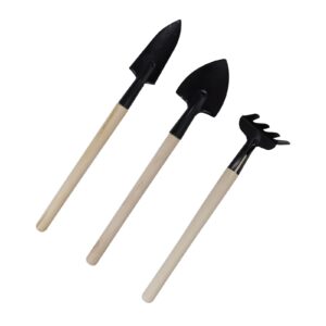 set of 3 pcs mini garden hand tools indoor miniature planting gardening tool set - gardening tool kit gift for kids and adults