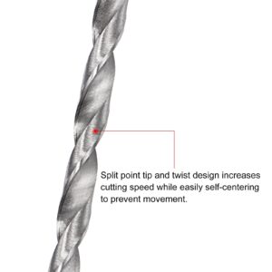 uxcell 4mm Twist Drill Bits, High-Speed Steel Straight Shank Extra Long Drill Bit 300mm Length for Wood Plastic Aluminum