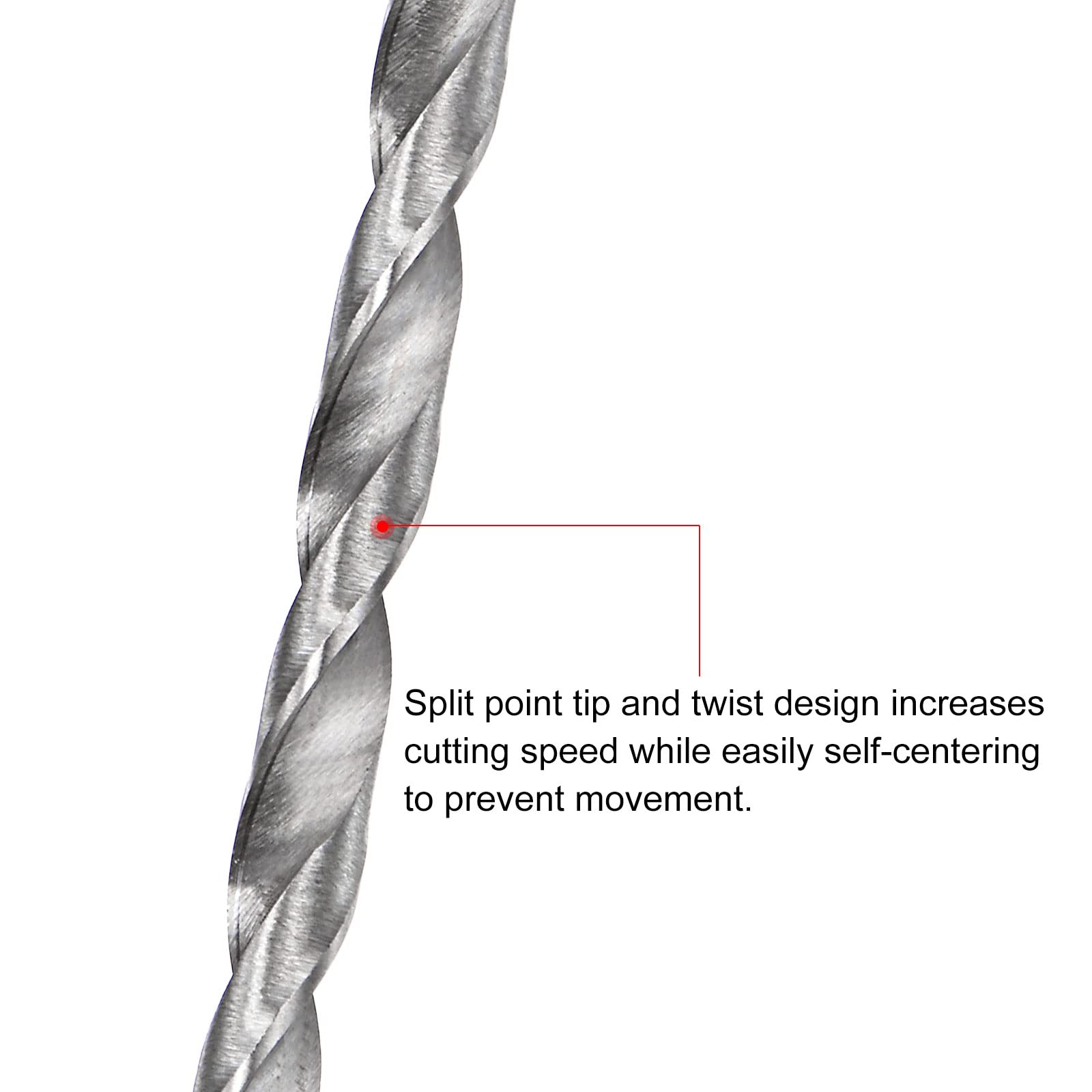 uxcell 4mm Twist Drill Bits, High-Speed Steel Straight Shank Extra Long Drill Bit 300mm Length for Wood Plastic Aluminum