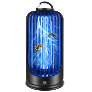 bug zapper 2000v high powered uv light electric mosquito zapper waterproof mosquito killer lamp light-emitting flying insect control lamp for home, patio, backyard, camping