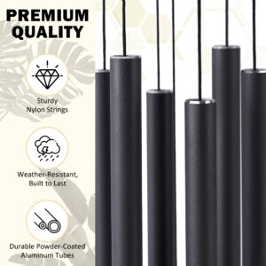 Vanquer Wind Chimes for Outside Deep Tone - 38'' Wind Chimes Outdoor Clearance, Memorial Wind Chimes, Sympathy Gift, Garden Patio, Home Décor Black