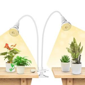sansi led grow lights for indoor plants, 300w full spectrum clip-on gooseneck grow light with ceramic tech.,20w power plant light with optical lens for high ppfd, lifetime free bulbs replacement white