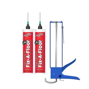the original fix-a-floor micro syringe injector for loose & hollow tile repair pro pack (2) *comes with recommended 10:1 thrust non dripless caulk gun