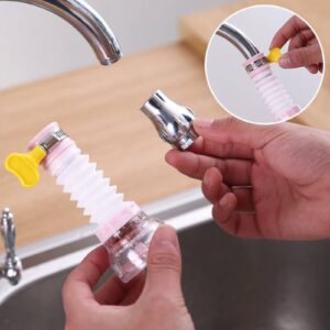 WskLinft Water Tap Filter Splash-Proof 360-Degree Rotatable Faucet Aerator Water Tap Extension Filter Gadget Kitchen Accessories Pink