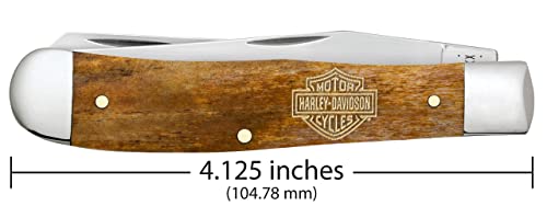 Case Cutlery XX Harley Davidson 52226 Antique Smooth Bone 2 Blade Trapper, 6254 SS