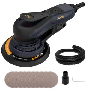 maxxt electric 5mm random orbital sander brushless 350w 3a multi-function variable speed electric corded orbital sanders machine with 10 sanding paper for woodworking (r7303-2.5mmorbit-eu)
