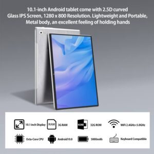 FHD Laptop Computer with Touchscreen, 2 in 1 Tablet PC 10.1 inch Android 10.0GMS, 4GB RAM, 64GB ROM Storage Tablet PC with Keyboard, Stylus,5000mAh Battery, 4G Cellular Tablet with Dual Sim Card Slot