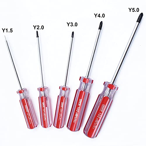 Triwing Screwdriver Set 5 Sizes 1.5mm 2mm 3mm 4mm 5mm, SKZIRI 5in1 3 Point Screwdriver Kit Magnetic Point Y Shaped Tri Point Tip Screwdriver Set