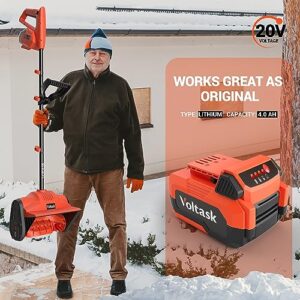 VOLTASK 20V 4.0AH Lithium-Ion Battery Replacement Cordless Snow Shovel SS-20D