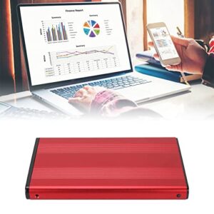 HDD Enclosure, 2.5 inch 5Gbps USB 3.0 External SATA SSD Hard Drive Enclosure for SATA 5 Gbps Portable External HDD for Windows,OS X, Vista(Red)