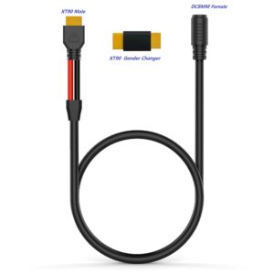 DC 8mm Female ToXT90Male ConnectorsAdapter Connect Solar Panel for Lipo Battery Pack Compatible Portable Power Station and Solar Generator