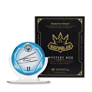 signables premium - manchester city mystery box - digitally autographed sports memorabilia - small signed sports collectible figurines - unique football figures