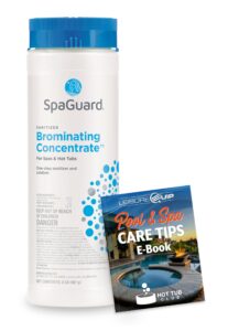 spaguard brominating concentrate 2lb granular hot tub bromine sanitizer with digital spa care ebook (2lb)