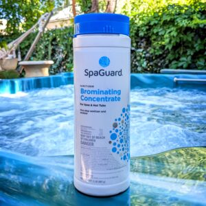 SpaGuard Brominating Concentrate 2lb Granular Hot Tub Bromine Sanitizer with Digital Spa Care Ebook (2lb)
