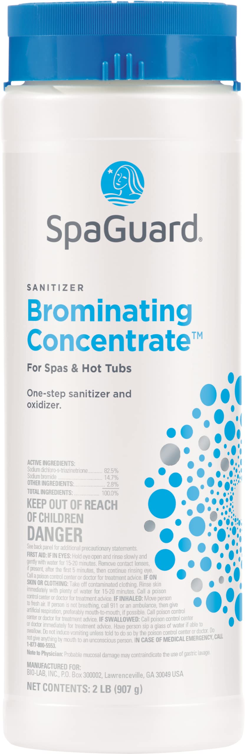 SpaGuard Brominating Concentrate 2lb Granular Hot Tub Bromine Sanitizer with Digital Spa Care Ebook (2lb)