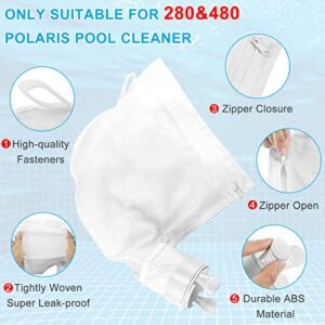 AMI PARTS Fits for 2 Pack Po.laris Bags for Polaris 280, 480 Leaf Bag with Zipper - Fits for All Polaris Pool Cleaner Bags K13 K16