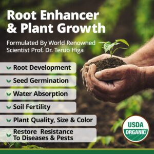 TeraGanix EM-1 Plant Growth, Microbial Inoculant Concentrate (1 Btl = 128 Gal), Soil Conditioner, Root Enhancer, Liquid Probiotic for Soils & Plants, Seed Germination, Garden, Lawn Care (1 Gallon)