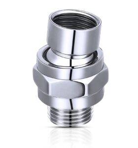 benliudh shower connector ball joint, chrome shower head swivel ball adapter adjustable shower parts universal connector joint (052005)