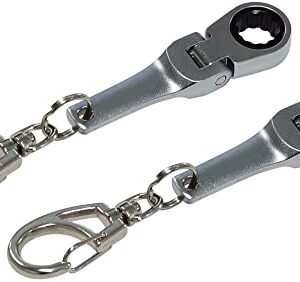 GT//Rotors 10mm Ratchet Wrench Keychain Flex Head Key Ring (2 Pack)