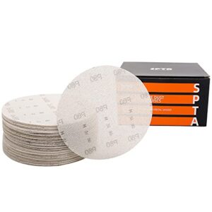 mesh sanding discs - 50pcs 80/120/180/240/320 grit 6inch 150mm mesh abrasive dust free sanding discs hook and loop with assorted grits orbital sander, for woodworking, drywall sanding, polishing