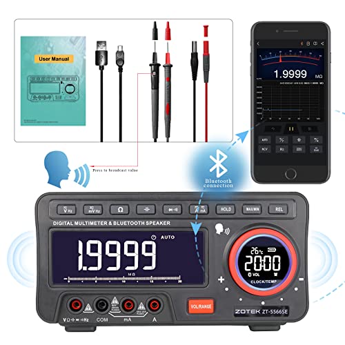 ZOTEK ZT-5566SE Desktop Multimeter, Multi Testers multimeter That integrates Work and Daily Life Multifunctional Diode Tester Resistance Meter