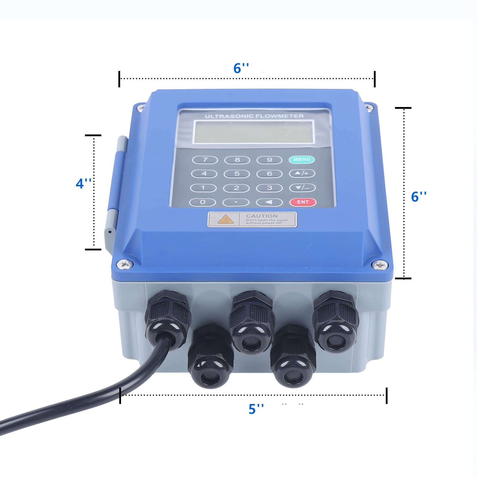Ultrasonic Flow Meter TUF-2000B Liquid Water Flow Control Meter Flowmeter Counter LCD Display with TS-2 & TM-1 Clamp-on Transducers DN20-700mm