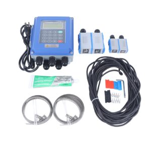 Ultrasonic Flow Meter TUF-2000B Liquid Water Flow Control Meter Flowmeter Counter LCD Display with TS-2 & TM-1 Clamp-on Transducers DN20-700mm