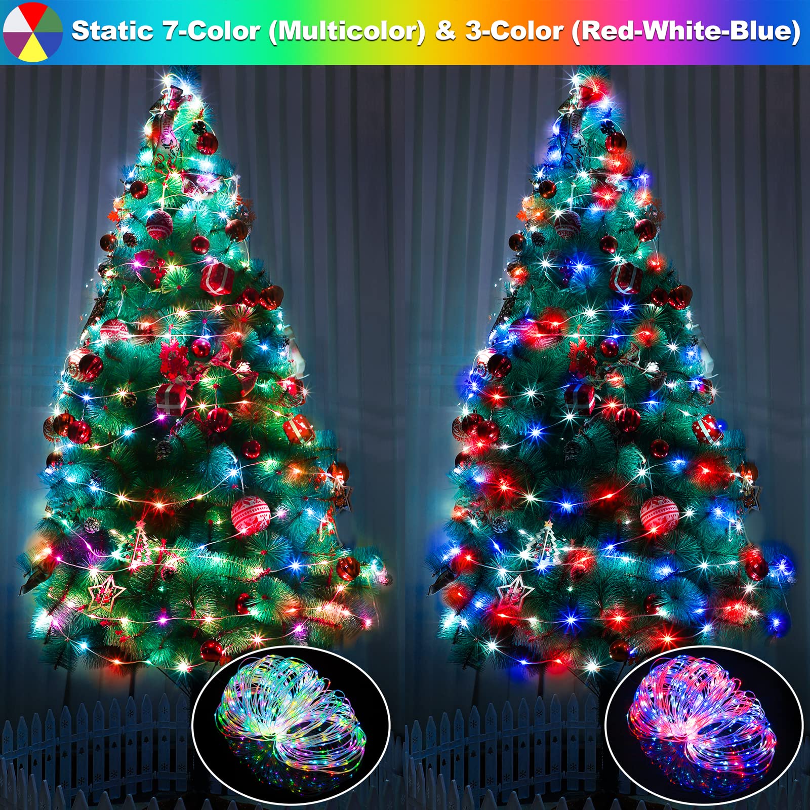 Mlambert 164Ft Multicolor LED Rope Lights with 500 LEDs, 8 Modes 18 Colors RGB Remote Fairy String Lights Waterproof Dimmable for Indoor Outdoor Decor