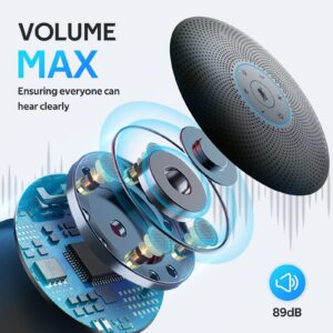 Bluetooth Speakerphone - EMEET M2 Max 48kHz Professional 4 HD Mics Conference Speaker up to 15 People, VOICEIA Noise Reduction & Enhanced 360° Voice Pickup, USB Dongle Daisy Chain For Home Office Gray
