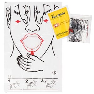 ever ready first aid cpr face shield fits adults, children and infants - 30 pack